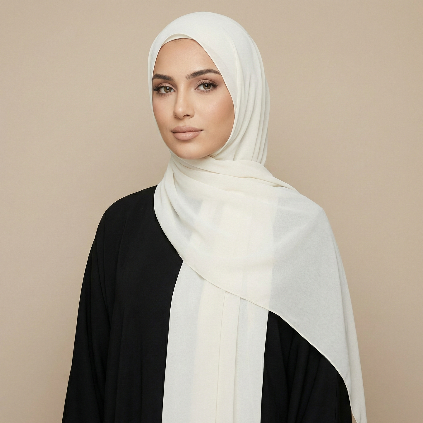 شيلة شيفون دجي الليل – أوف وايت ملكي