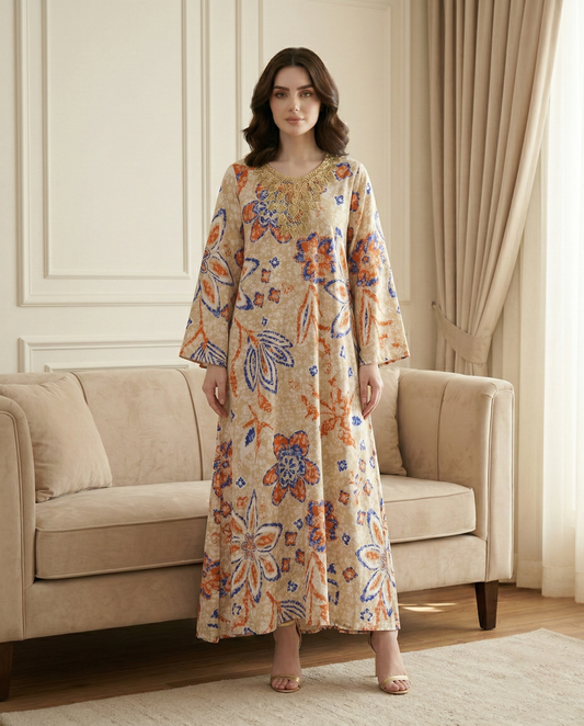 جلابية قطن كويتية شمس الشرق