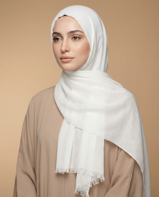 شيلة القطن الملكي – أبيض لؤلؤي