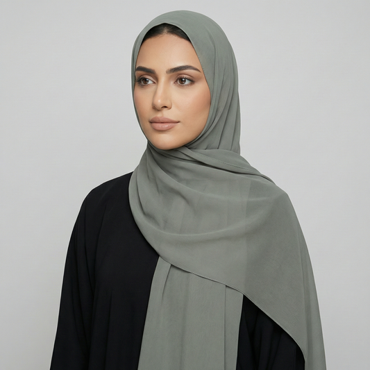 شيلة شيفون دجي الليل – رمادي غامق