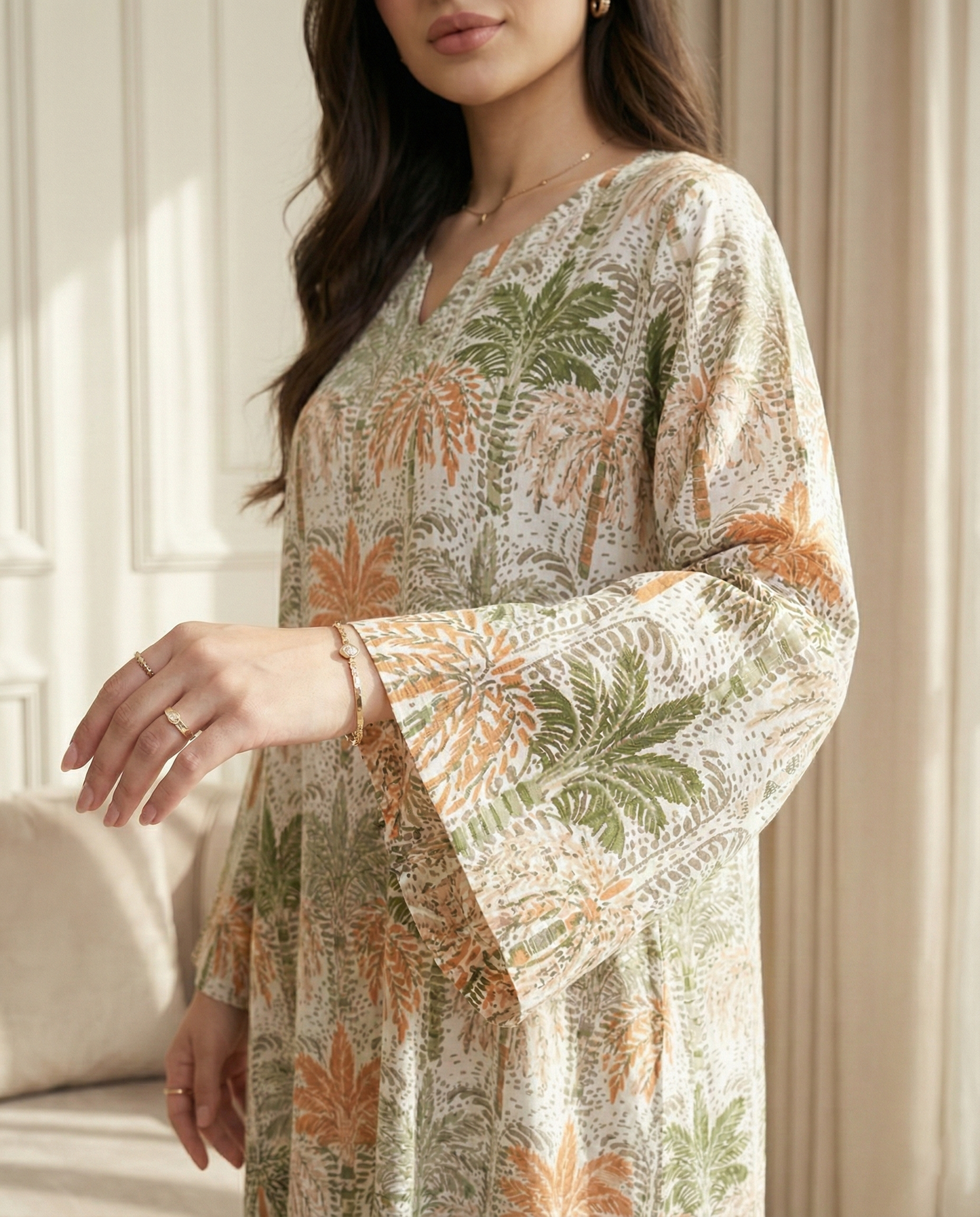 جلابية كويتية دبل كلوش - واحة الرمال