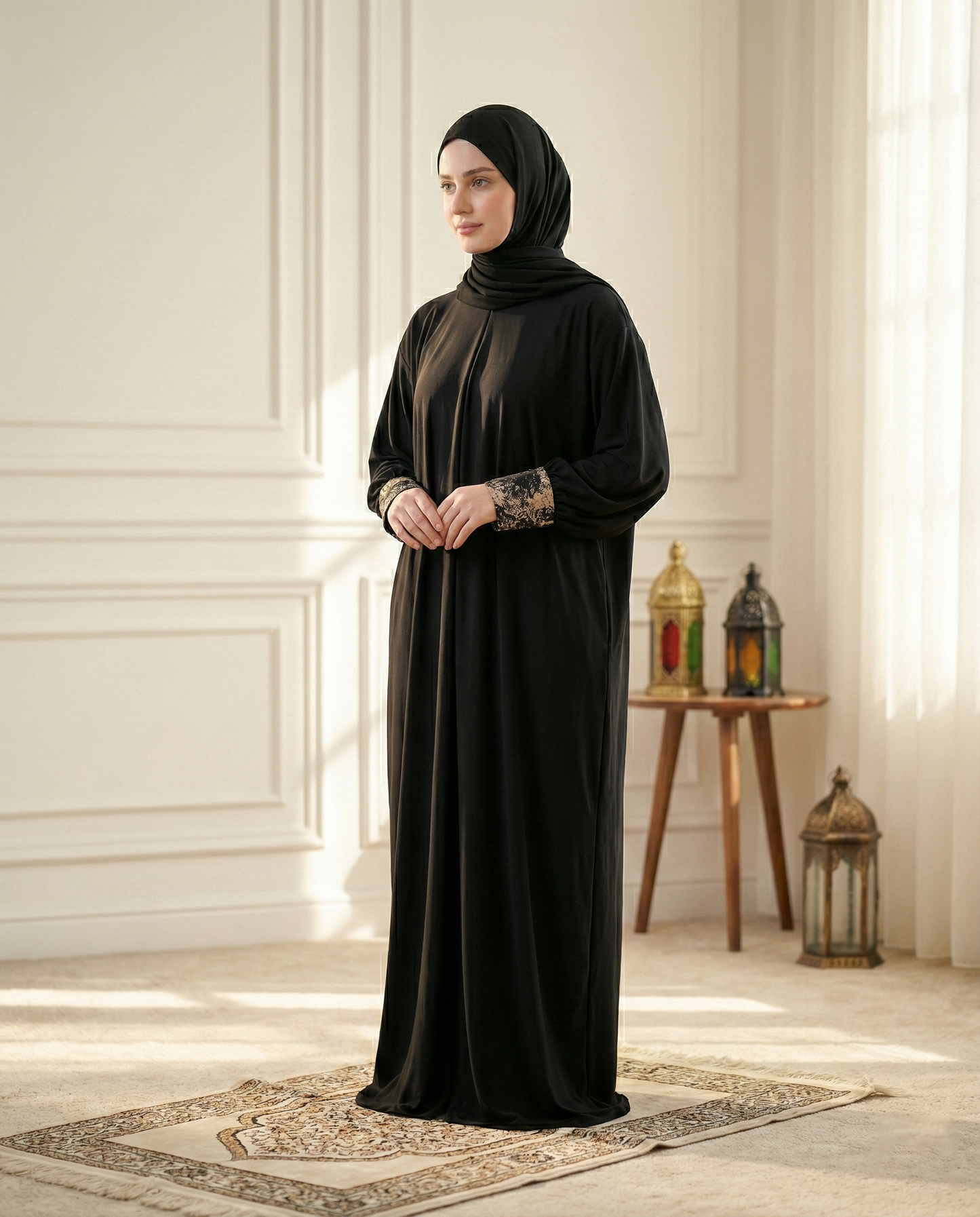 أسدال صلاة وقار – أسود كلاسيك